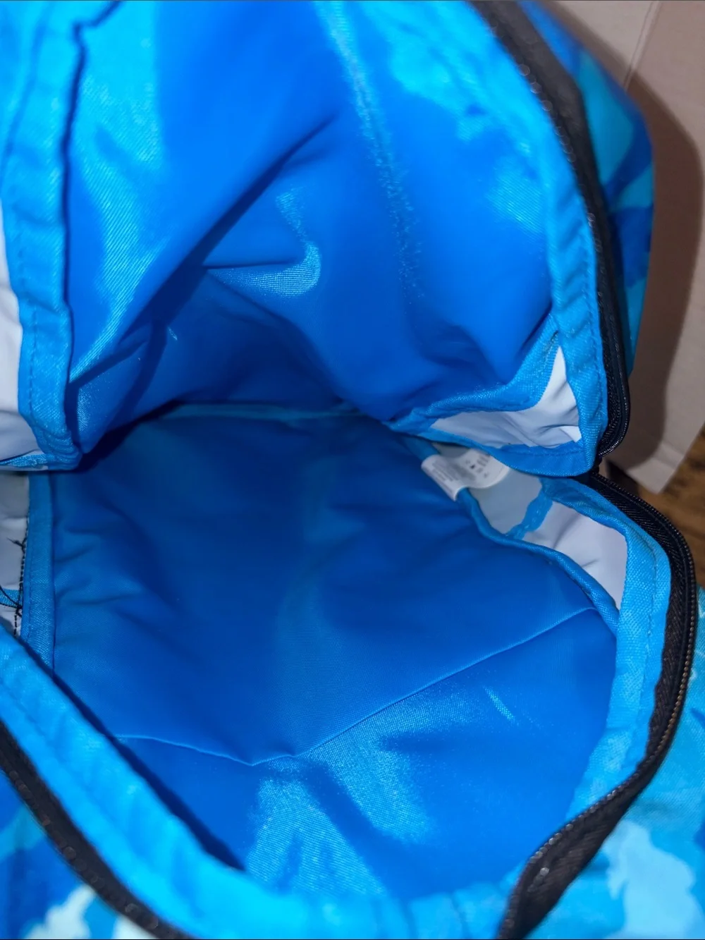 Fortnite Blue Camo Backpack with Pink horse Graphic